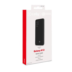 CROMO - Cover in morbido TPU con finitura soft touch colore nero compatibile con Samsung Galaxy A12/ Galaxy M12