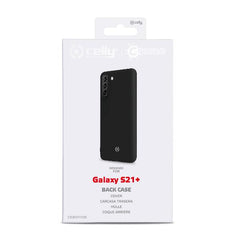 CROMO - Cover in morbido TPU con finitura soft touch colore nero compatibile con Samsung Galaxy S21+ 5G