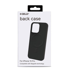 CROMOMAG - Cover in TPU morbido compatibile con la tecnologia Magsafe, colore nero compatibile con Apple iPhone 15 Pro [IPHONE 15 CASES]