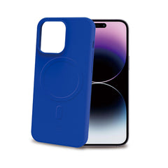 CROMOMAG - Cover in TPU morbido compatibile con la tecnologia Magsafe, colore blu compatibile con Apple iPhone 15 Pro Max [IPHONE 15 CASES]