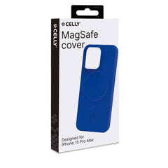 CROMOMAG - Cover in TPU morbido compatibile con la tecnologia Magsafe, colore blu compatibile con Apple iPhone 15 Pro Max [IPHONE 15 CASES]