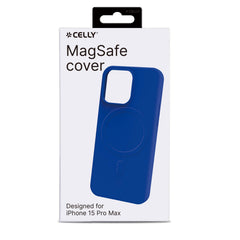 CROMOMAG - Cover in TPU morbido compatibile con la tecnologia Magsafe, colore blu compatibile con Apple iPhone 15 Pro Max [IPHONE 15 CASES]