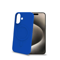 CROMOMAG - Cover in TPU morbido compatibile con la tecnologia Magsafe, colore blu compatibile con Apple iPhone 16 [IPHONE 16 CASES]