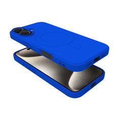 CROMOMAG - Cover in TPU morbido compatibile con la tecnologia Magsafe, colore blu compatibile con Apple iPhone 16 [IPHONE 16 CASES]