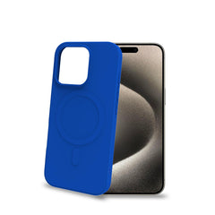 CROMOMAG - Cover in TPU morbido compatibile con la tecnologia Magsafe, colore blu compatibile con Apple iPhone 16 Pro [IPHONE 16 CASES]
