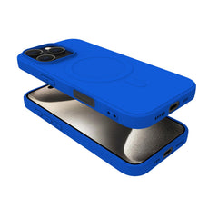 CROMOMAG - Cover in TPU morbido compatibile con la tecnologia Magsafe, colore blu compatibile con Apple iPhone 16 Pro [IPHONE 16 CASES]