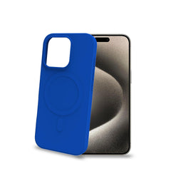 CROMOMAG - Cover in TPU morbido compatibile con la tecnologia Magsafe, colore blu compatibile con Apple iPhone 16 Pro [IPHONE 16 CASES]