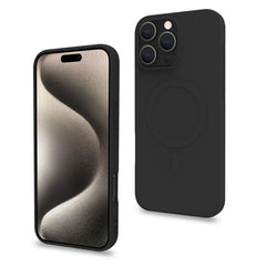 CROMOMAG - Cover in TPU morbido compatibile con la tecnologia Magsafe, colore nero compatibile con Apple iPhone 16 Pro Max [IPHONE 16 CASES]