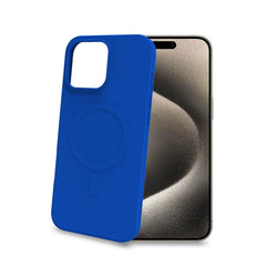 CROMOMAG - Cover in TPU morbido compatibile con la tecnologia Magsafe, colore blu compatibile con Apple iPhone 16 Pro Max [IPHONE 16 CASES]