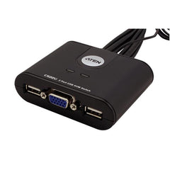 KVM USB VGA cablato 2-porte con selettore porta remota