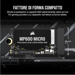 CORSAIR MP600 MICRO 1TB M.2 2242 V2