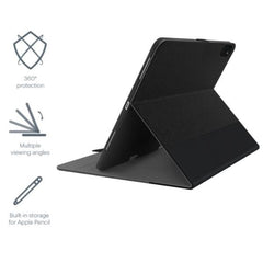 TekView custodia con porta Apple Pencil per iPad air 13" (m2) e Pro 12.9" (gen.1-5) nera