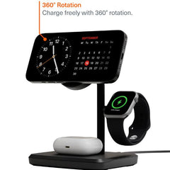 Caricabatteria Wireless 3-in-1 - Nero