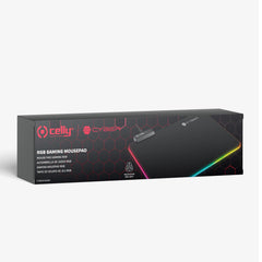 CYBERPAD - Tappetino per mouse da Gaming con luci RGB multicolore su tutti i bordi, morbido tessuto, base gommata con texture anti scivolo