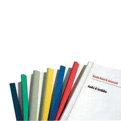 DORSINI RILEGAFOGLI PER RILEGATURA SENZA MACCHINA.COLORE BLU. DIAMETRO 8MM - 40 FOGLI