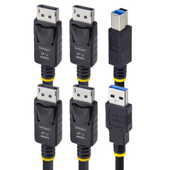 Cavo KVM con doppia porta DisplayPort e USB 5 Gbps da 1,8m, 4K 60 Hz, DP 1.2/USB 3.0 universalmente compatibile per switch KVM a doppio monitor
