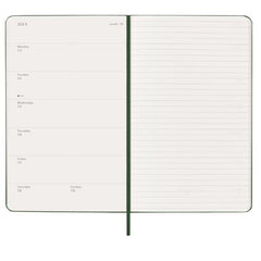 AGENDA SETTIMANALE 2026 VERDE COPERTINA RIGIDA LARGE