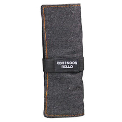 ASTUCCIO ARROTOLABILE JEANS NERO CON 24 SCOMPARTI E BUSTINA CON ZIP