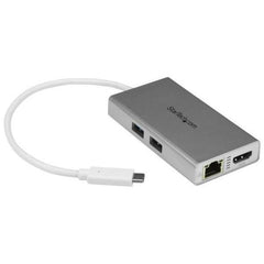 Mini dock USB-C a HDMI 4K con hub USB