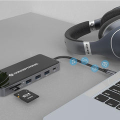 DOCKING STATION 12-in-1 USB 3.2 GEN.1 - 2x HDMI, VGA, USB-C Data, 2x USB-A 3.0, USB-A 2.0, SD, TF/MicroSD, Audio, GbE LAN, 100W USB PD