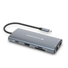DOCKING STATION 10-in 1 USB 3.2 Gen 1 -- HDMI, 100W USB PD, USB-C 5Gbps x2, USB-A 5Gbps x3, SD, TF/MicroSD, GbE