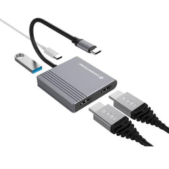 DOCKING STATION 4-IN-1 USB 3.2 GEN1 -- 2x HDMI, 1x USB-C PD 100W, 1x USB 3.0