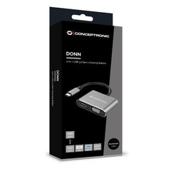 DOCKING STATION 4-in-1 USB 3.2 Gen 1, HDMI, VGA, USB-A 3.0, 100W USB PD
