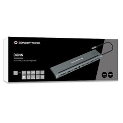 DOCKING STATION 12-IN-1 USB 3.2 GEN 1 - Triple 4K Display, 100W USB PD, HDMI x 2, DisplayPort, Gigabit LAN, USB-A 3.0 x 2, USB-A 2.0, USB-C Data, SD, TF/MicroSD, Audio