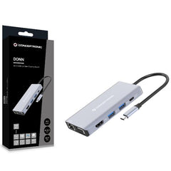 DOCKING STATION 10-IN-1 USB 3.2 GEN 1 - HDMI, VGA, USB-A 3.0 x3, SD, TF/MicroSD, Audio, GbE LAN, 100W USB PD