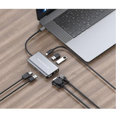 DOCKING STATION 7-IN-1 USB 3.2 GEN.1 - HDMI, VGA, GbE LAN, 3x USB-A 3.0, 100W USB PD