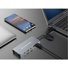 DOCKING STATION 6-IN-1 USB4 - 40Gbps, 8K 60Hz HDMI, 2.5GbE LAN, USB-A 10Gbps, USB-C 10Gbps, 100W USB PD, Audio
