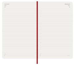 AGENDA GIORNALIERA 2026 ROSSA COPERTINA MORBIDA LARGE