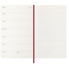 AGENDA SETTIMANALE 2026 ROSSA COPERTINA MORBIDA LARGE