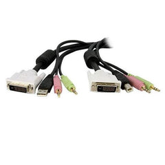 Cavo KVM switch DVI-D Dual Link USB 4 in 1 3,5m