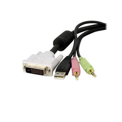 Cavo KVM switch DVI-D Dual Link USB 4 in 1 3,5m
