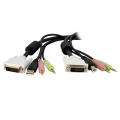 Cavo switch KVM DVI-D Dual Link USB 4 in 1 da 1,8m