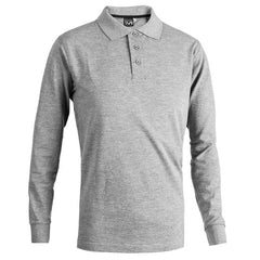 POLO MANICA LUNGA BECKER GRIGIO MELANGE SCURO - XS