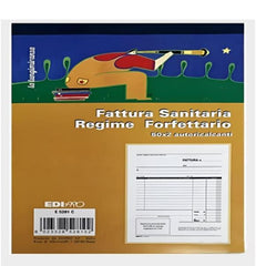 BLOCCO FATTURA SANITARIA REGIME FORFETTARIO 50X2