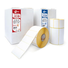 Rotoli Etichette Carta Termica Adesivo Permanente, 100x150, 4pz