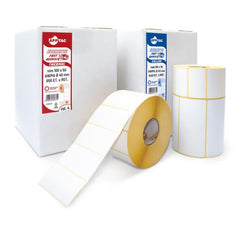 Rotoli Etichette Carta Termica Adesivo Permanente, 40x30, 10pz