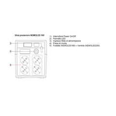 NEMO - LINE INTERACTIVE 1600 VA  600 W 4 SHUKO  NO USB