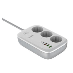 MULTIPRESA 3 SCHUKO + 3 USB + 1 USB-C BIANCA