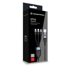 CAVO USB 3-in-1 PD 3.0 60W (cavo ricarica) 1.5m -- 20V 3A, 480Mbps, E-Mark