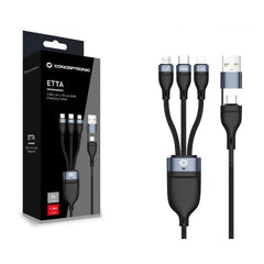 CAVO USB 3-in-1 PD 3.0 60W (cavo ricarica) 1.5m -- 20V 3A, 480Mbps, E-Mark
