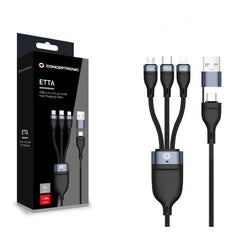 CAVO USB 3-in-1 PD 3.0 100W Ricarica rapida 1.5m, 20V 5A, 480Mbps, E-Mark