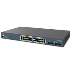EWS7928FP-FIT - Switch 24-port GbE PoE.af/at(+) 410W 4xSFP L2 19i