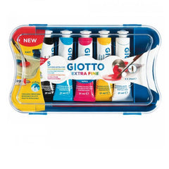 GIOTTO - TEMPERA EXTRA FINE 21ML COLOR ASSORTITO, CONFEZIONE DA 5