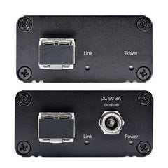 Extender USB 3.0 a 2 Porte su Fibra Multimodale OM3 - LC/LC - Hub 2x USB-A 5Gbps - Resistente Estensore USB su Fibra Ottica fino a 350m - Extender USB Ottico