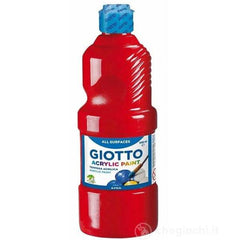FLACONE 500ML TEMPERA ACRILICA ROSSO