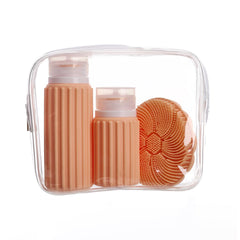 MUITOMAS - Kit flaconcini da viaggio e spazzola viso peach fuzz